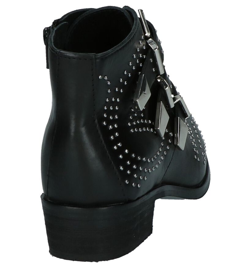 Stoere Boots Poelman Zwart met Studs in leer (218372)