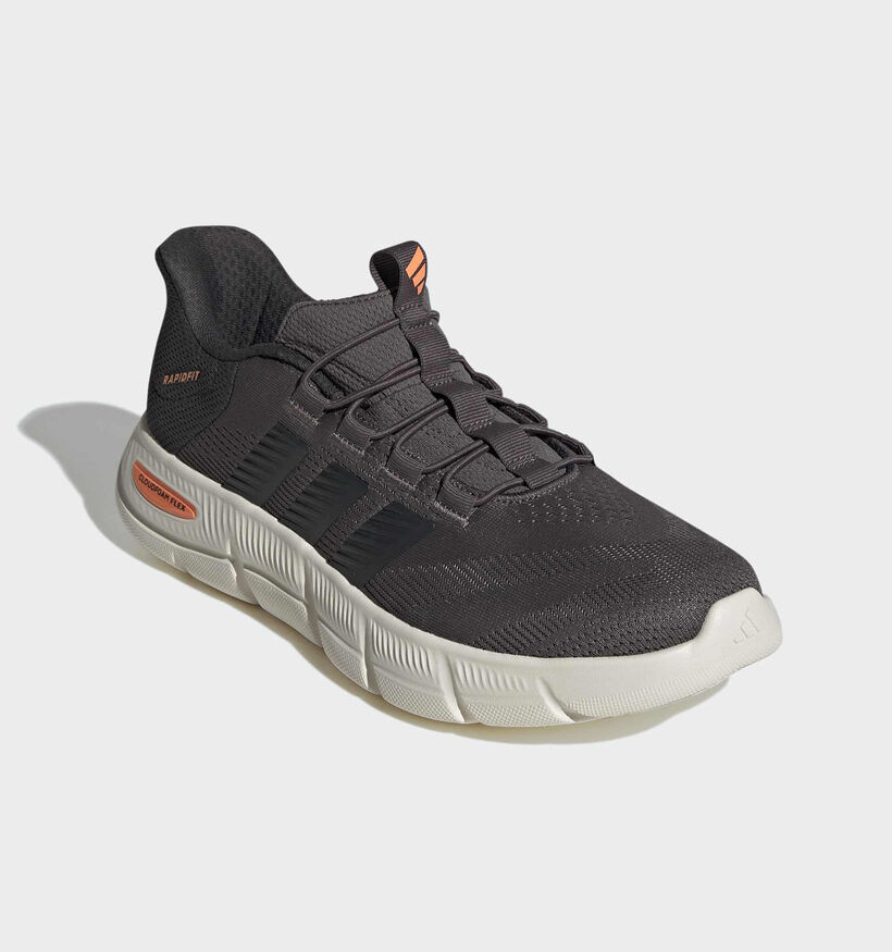 adidas Cloudfoam Flex Rapidfit Baskets basses en Gris fonc&eacute; pour hommes (372728) - pour semelles orthop&eacute;diques