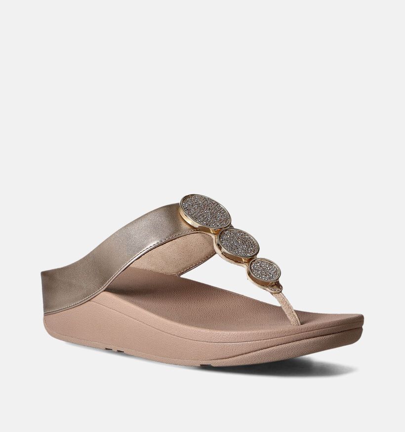 FitFlop Halo Tongs en Or pour femmes (353826)