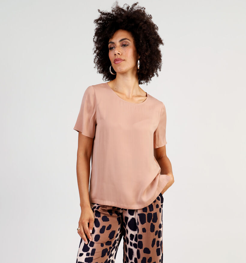 comma Beige T-shirt voor dames (341694)