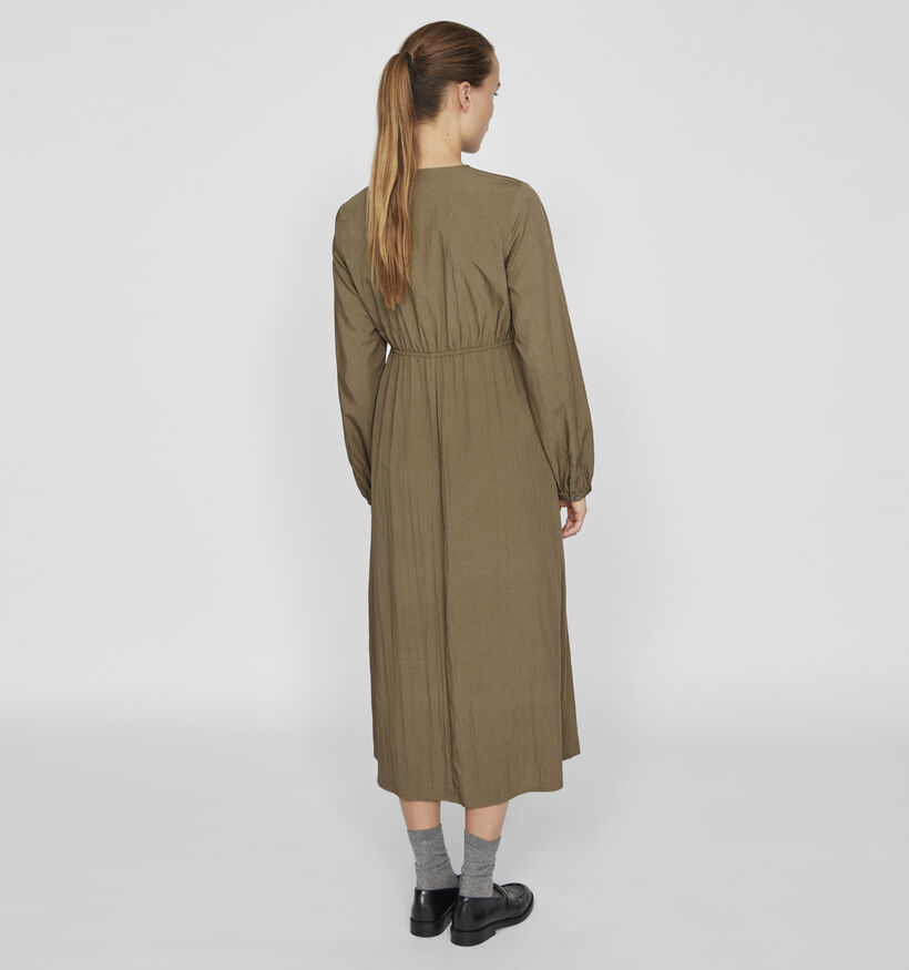 Vila Solina Robe longue en Vert khaki pour femmes (354079)