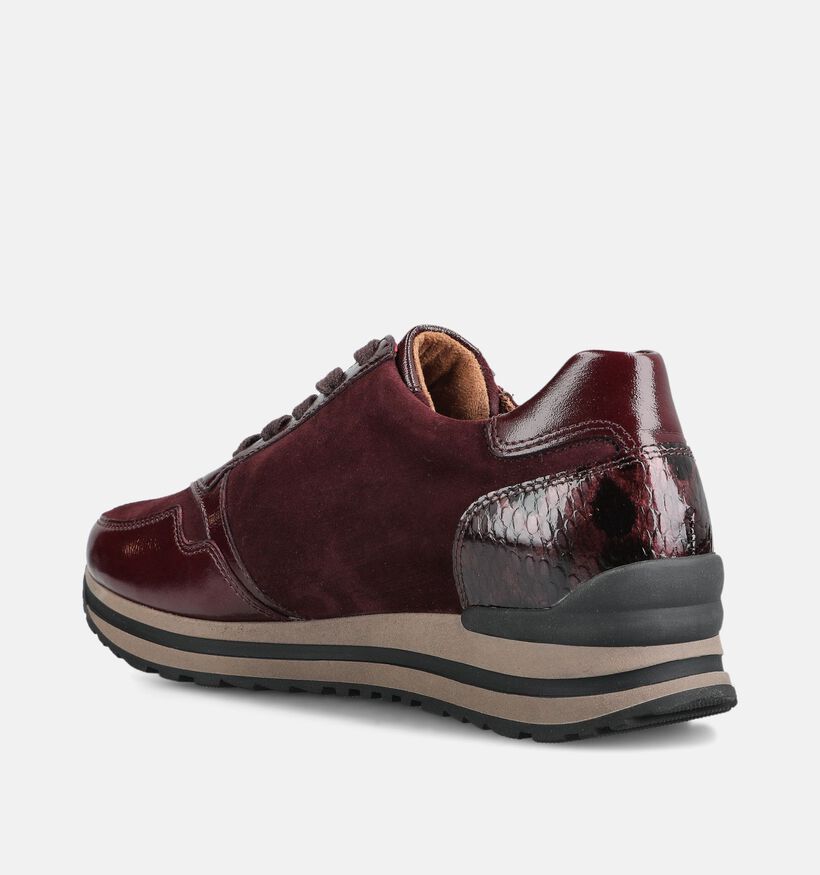 Gabor Bordeaux Sneakers voor dames (376987) - geschikt voor steunzolen