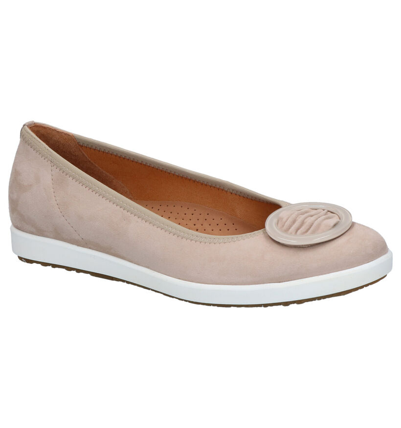 Gabor Easy Walking Taupe Ballerina's in daim (271491)