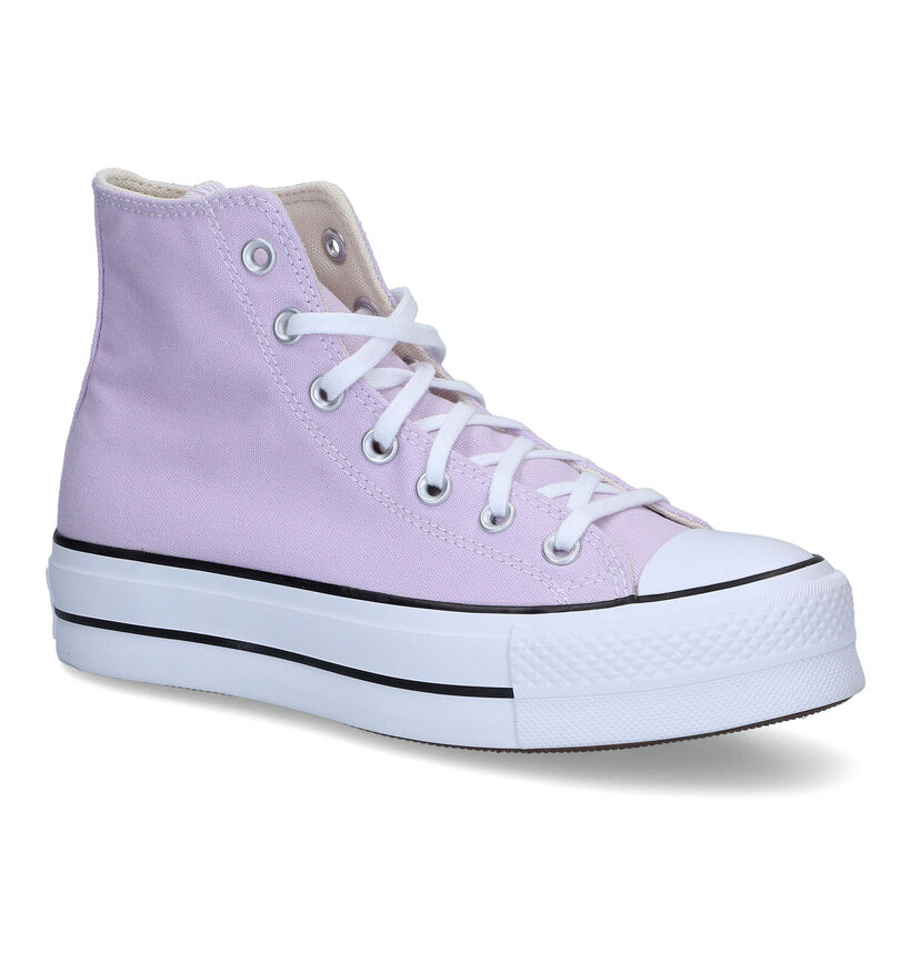 Converse Chuck Taylor AS Lift Baskets en Lila en textile (309922)