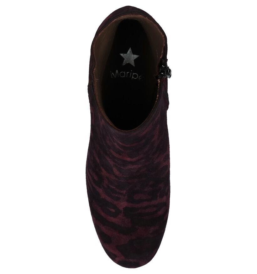 Maripé Bottines à talons en Violet foncé en daim (230578)