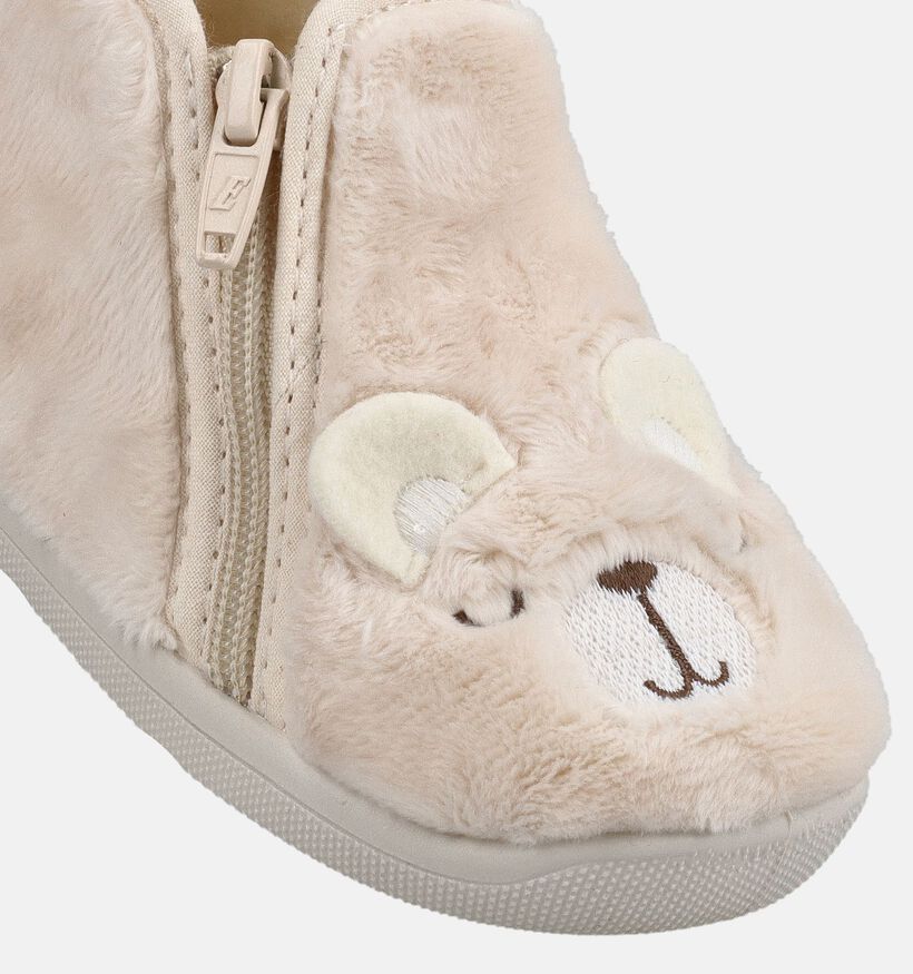 Milo & Mila Graff Ecru Pantoffels voor meisjes (381103) - geschikt voor steunzolen