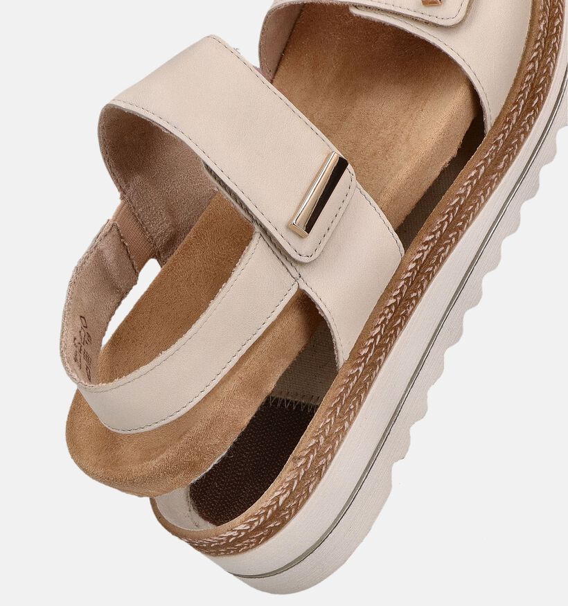 Remonte Sandales compens&eacute;es en &Eacute;cru pour femmes (370468) - pour semelles orthop&eacute;diques