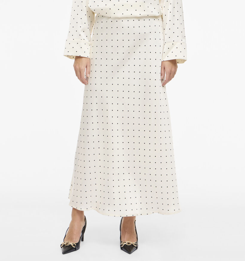 Vila Fadia Jupe longue Polkadots en Blanc pour femmes (374297)