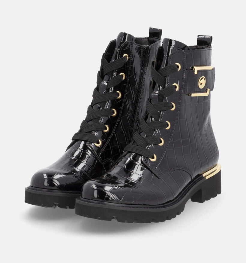 Remonte Boots &agrave; lacets en Noir pour femmes (379872) - pour semelles orthop&eacute;diques