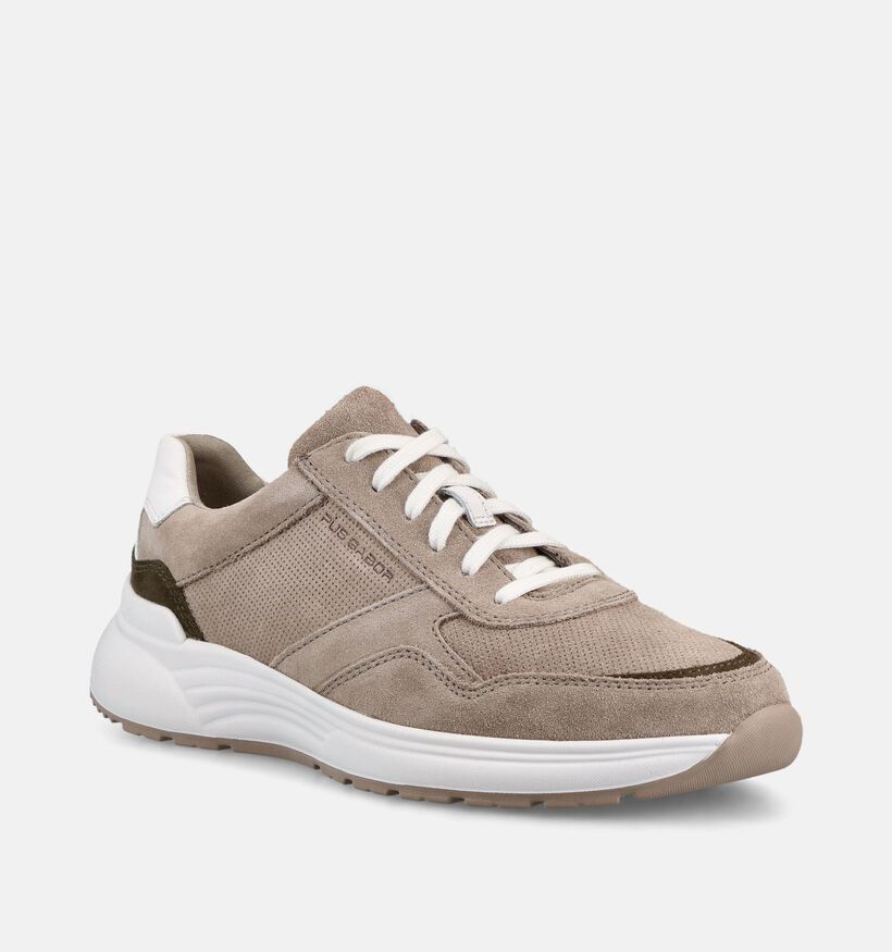 Pius Gabor Beige Su&egrave;de Veterschoenen voor heren (370325)