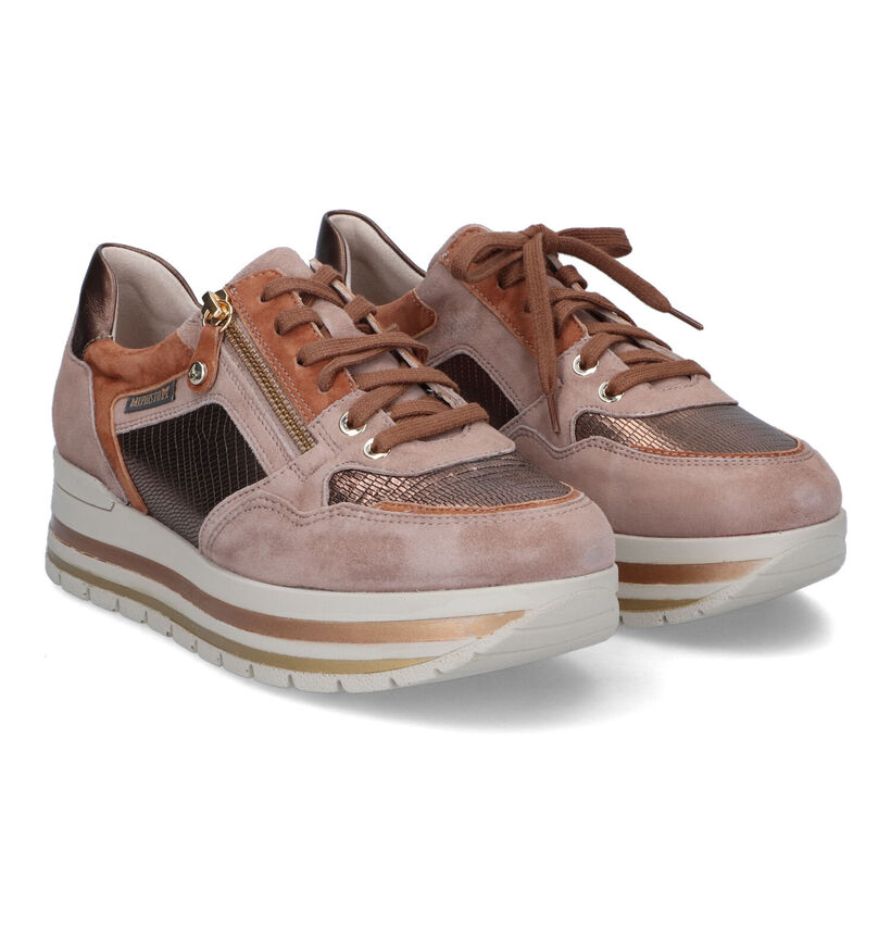 Mephisto Panthea Taupe Sneakers voor dames (316750) - geschikt voor steunzolen