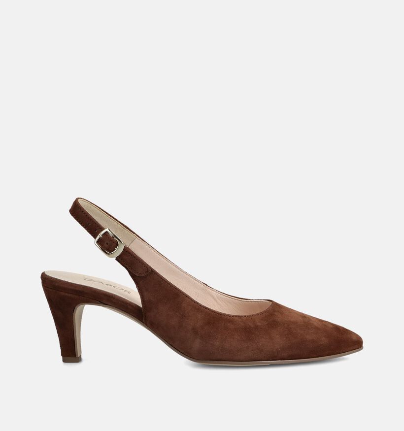 Gabor Donkerbruine Slingbacks voor dames (371910)
