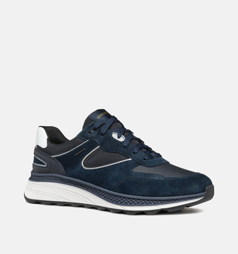 Geox Spherica Chaussures à lacets en Bleu pour hommes (344350) - pour semelles orthopédiques