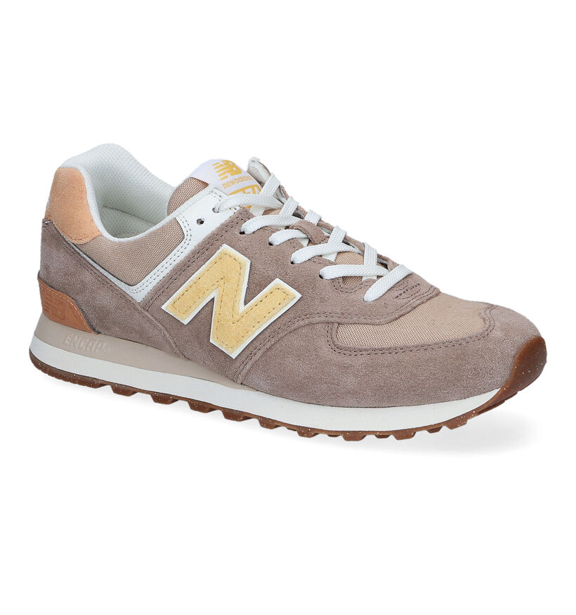 New Balance ML 574 Baskets basses en Gris pour hommes (353357) - pour semelles orthopédiques