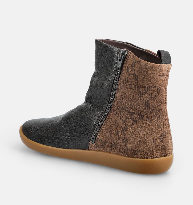 Think! Nature Bruine Boots met Rits voor dames (381358) - geschikt voor steunzolen