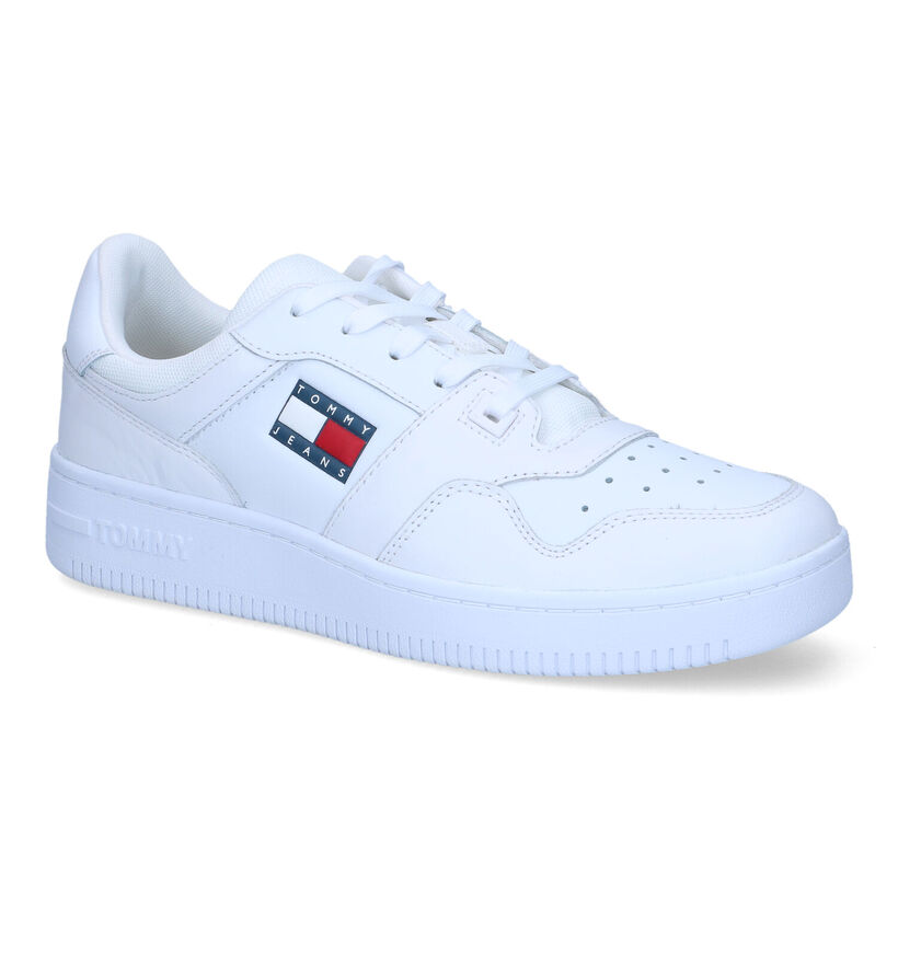 Tommy Hilfiger Retro Baskets en Blanc pour hommes (318281) - pour semelles orthopédiques