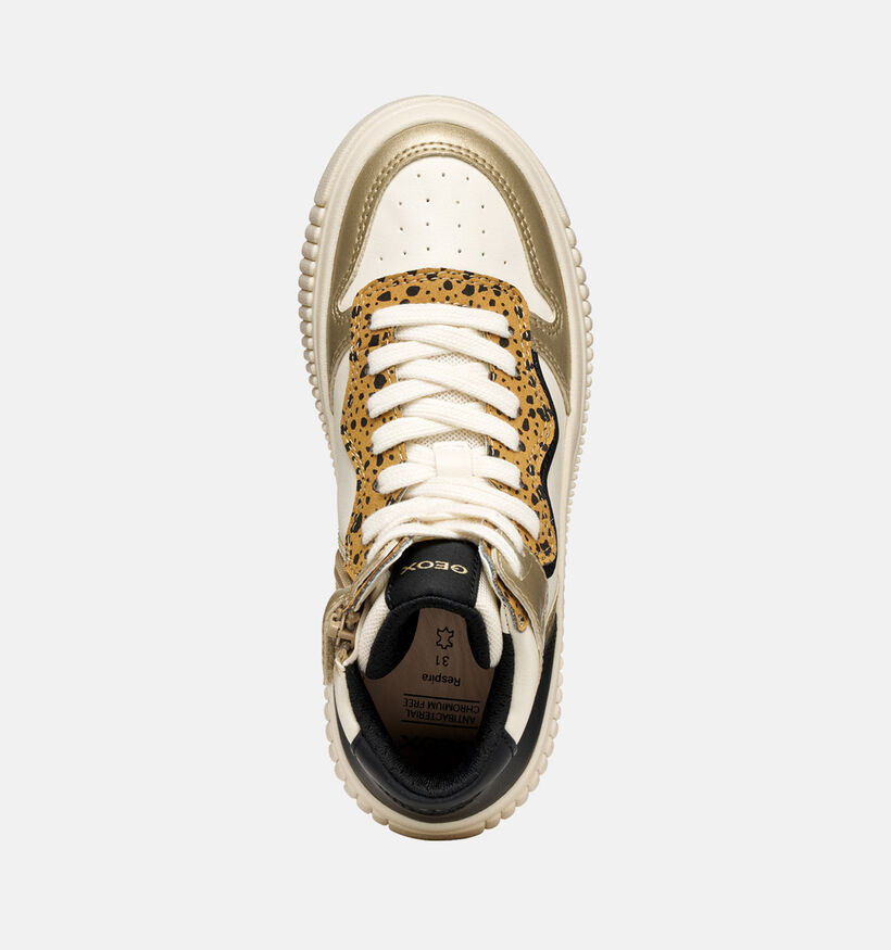 Geox Laquinny Witte/Gouden Sneakers voor meisjes (360346) - geschikt voor steunzolen