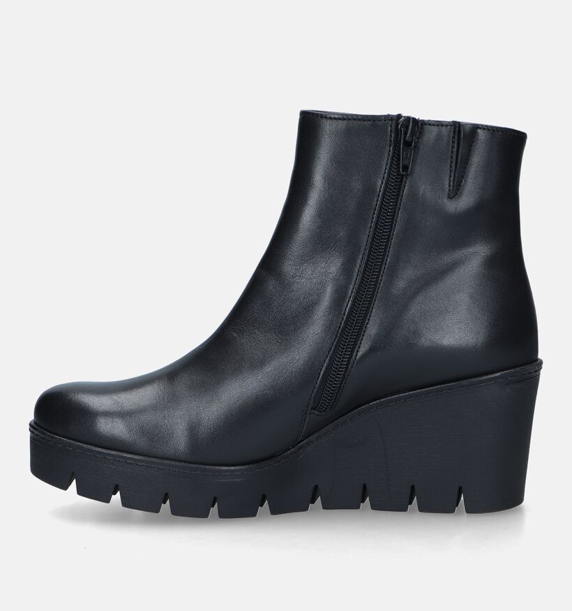 Gabor Best Fitting Bottines avec talon compensé en Noir pour femmes (331558) - pour semelles orthopédiques