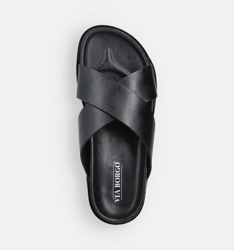 Via Borgo Zwarte Slippers voor heren (366667)