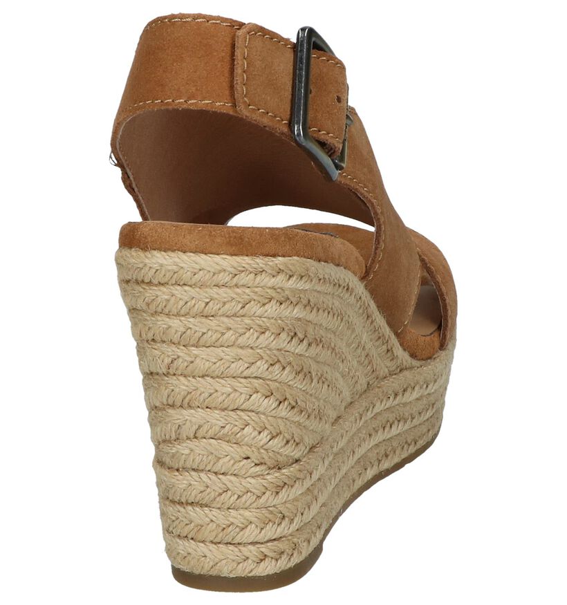 UGG Sandales à talons en Cognac en daim (239584)