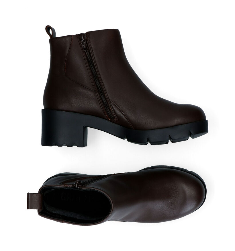 Camper Bottines à talons en Marron en cuir (299913)
