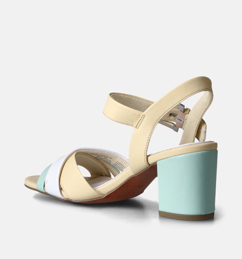 Marco Tozzi Gele Sandalen met blokhak voor dames (354225)