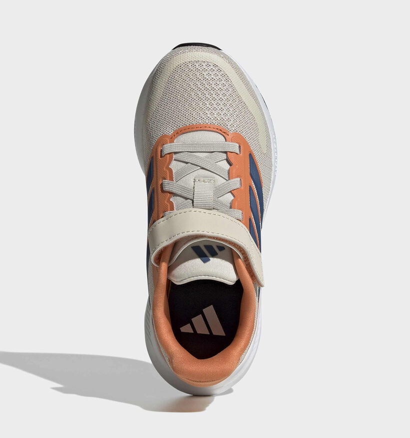 adidas Runfalcon Baskets basses en Beige pour gar&ccedil;ons (372779) - pour semelles orthop&eacute;diques