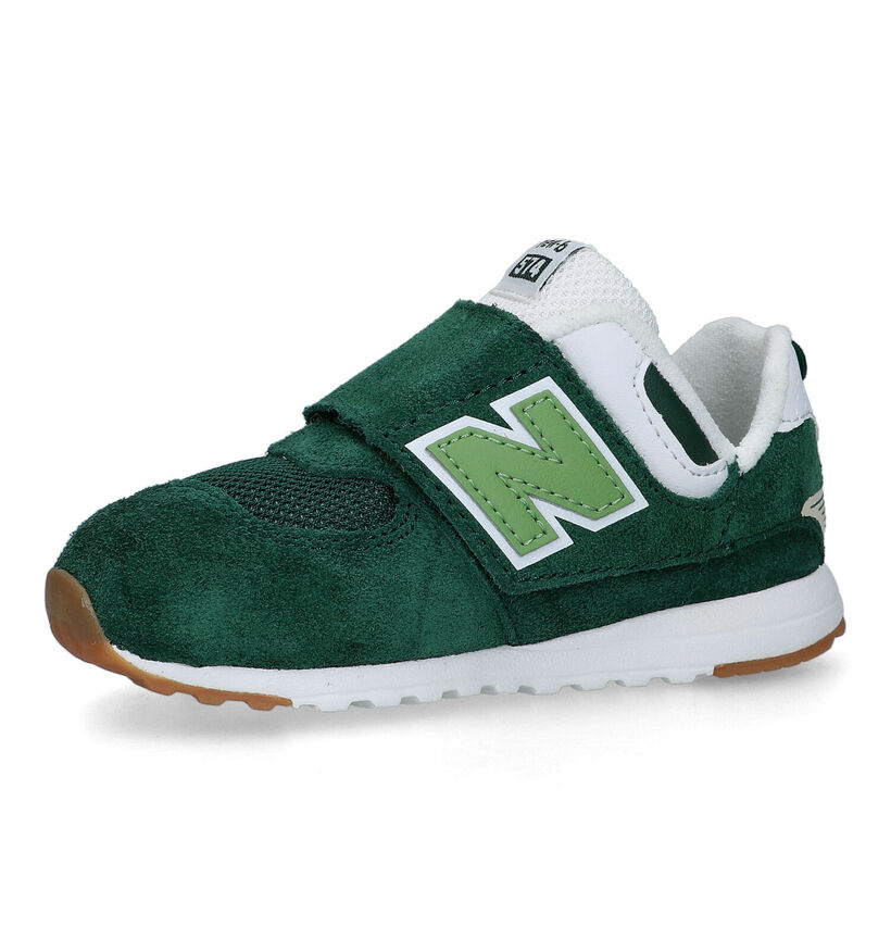 New Balance NW574 Baskets en Vert pour garçons (319259) - pour semelles orthopédiques