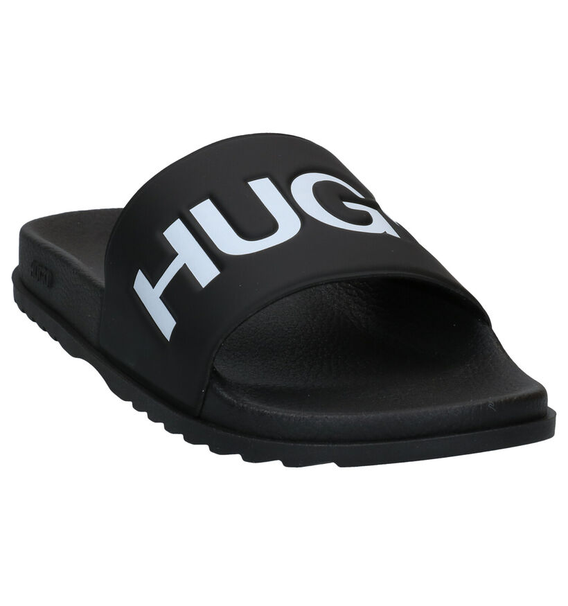 Hugo Boss Match Slid Claquettes de piscine en Noir en synthétique (285630)