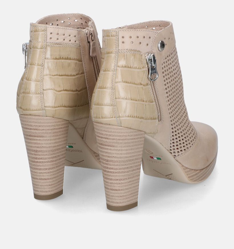 NeroGiardini Bottines à talons en Taupe pour femmes (321233)