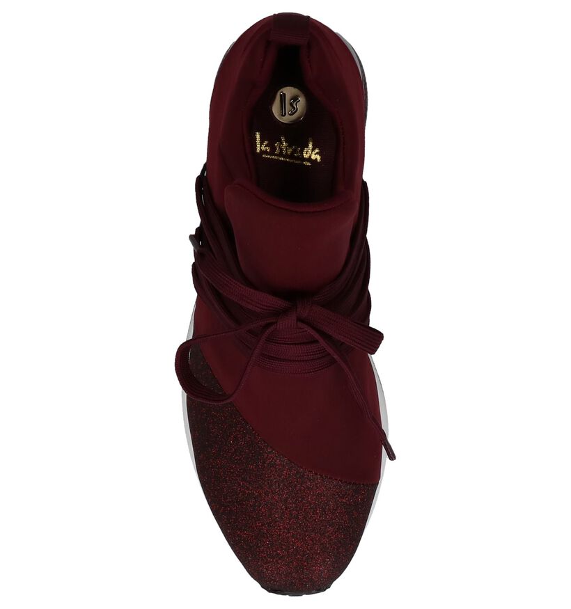 La Strada Baskets slip-on en Bordeaux en textile (229889)
