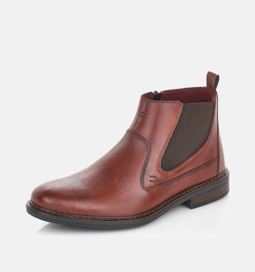 Rieker Bottines Chelsea en Cognac pour hommes (344398)