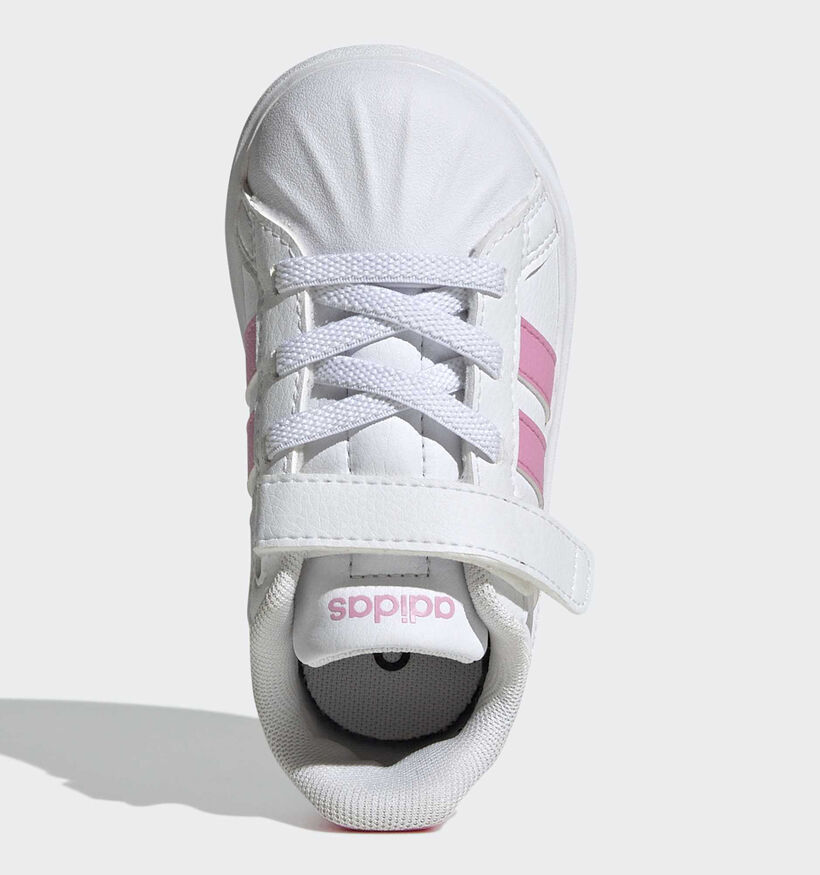 adidas Streettalk Witte/Roze Sneakers voor meisjes (375480)