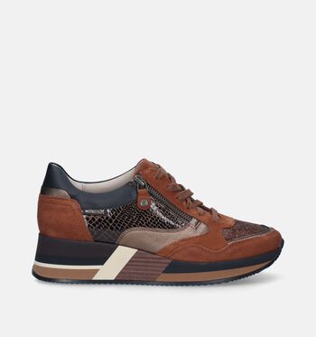 Mephisto Sneakers Cognac/Blauw/Groen