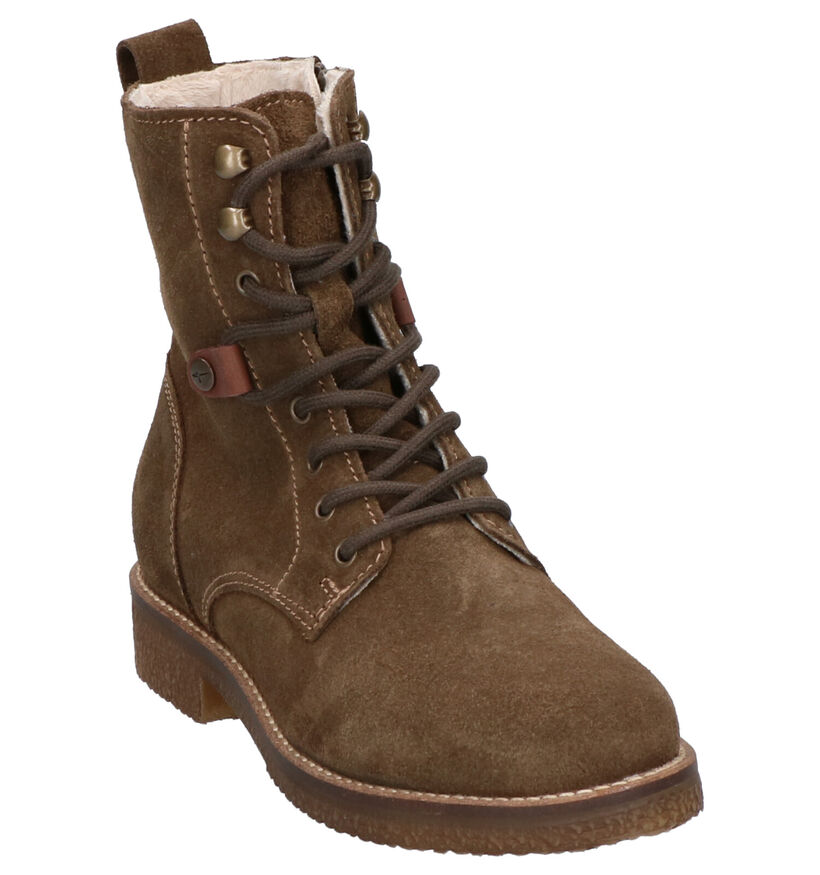 Tamaris Kaki Boots in daim (257280)