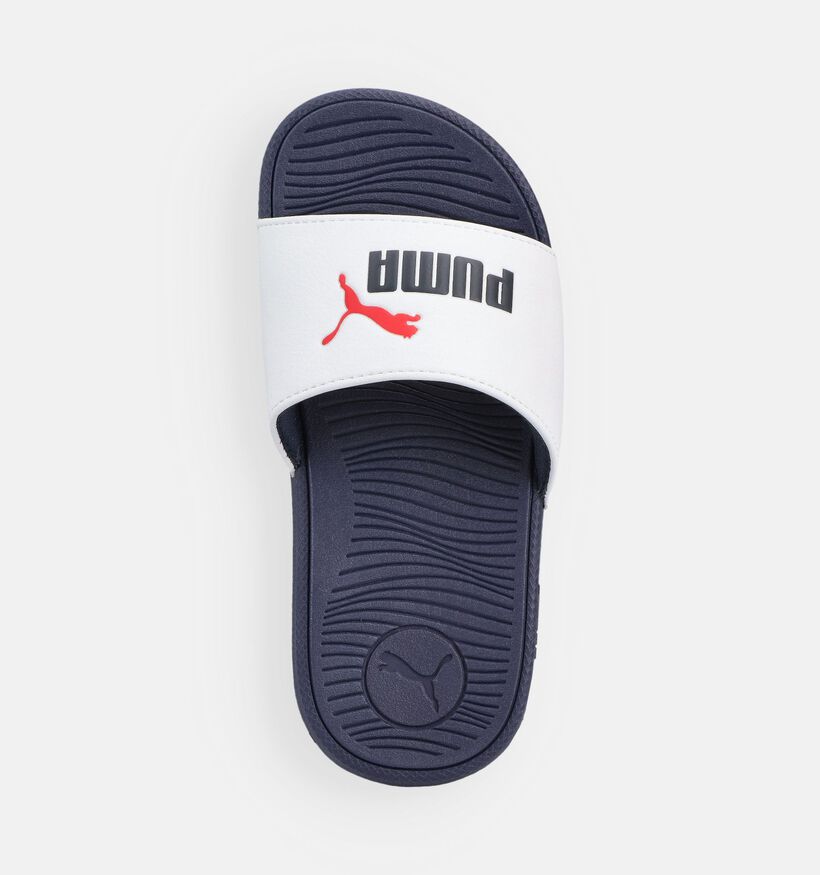 Puma Claquettes en Bleu pour filles, gar&ccedil;ons (366666)