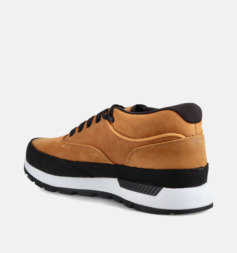 Timberland Euro Grid Baskets Mid en Cognac/Noir pour hommes (378144) - pour semelles orthop&eacute;diques