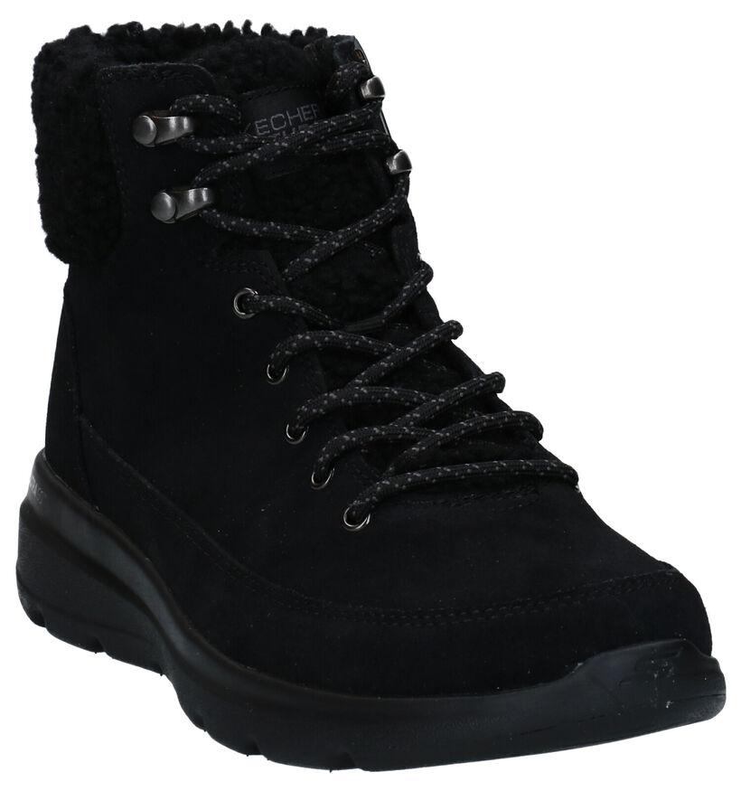 Skechers Glacial Ultra Woodlands Zwarte Snowboots in nubuck (279574)