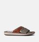 Rieker Nu-pieds casual en Vert kaki pour hommes (354819)