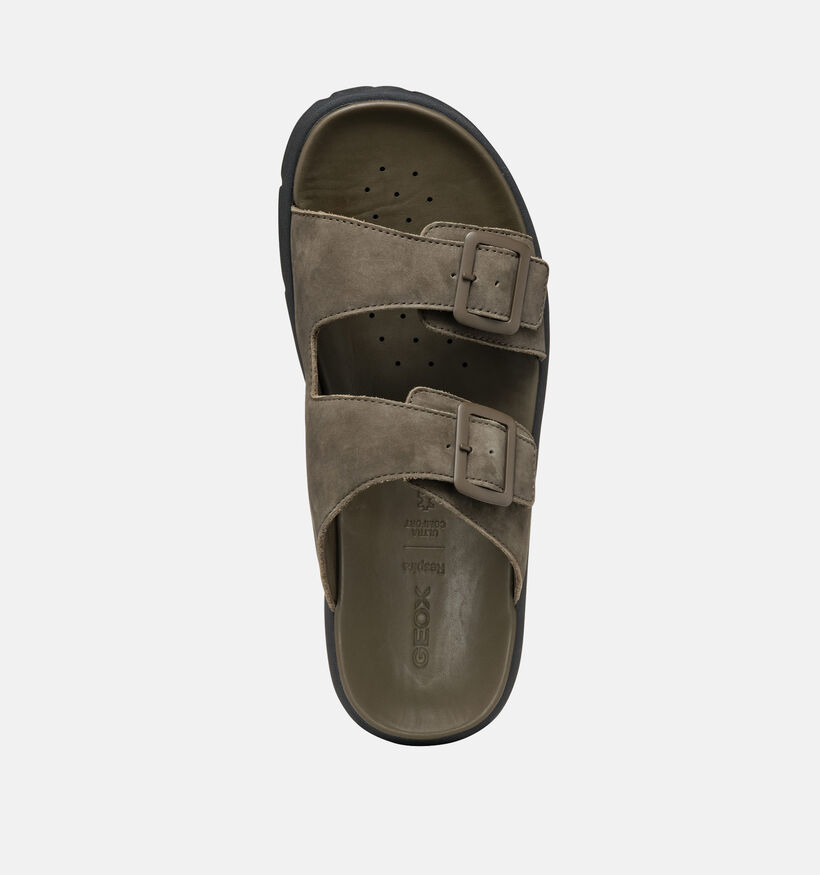 Geox Xand 2s Nu-pieds en Vert Khaki pour hommes (353841)