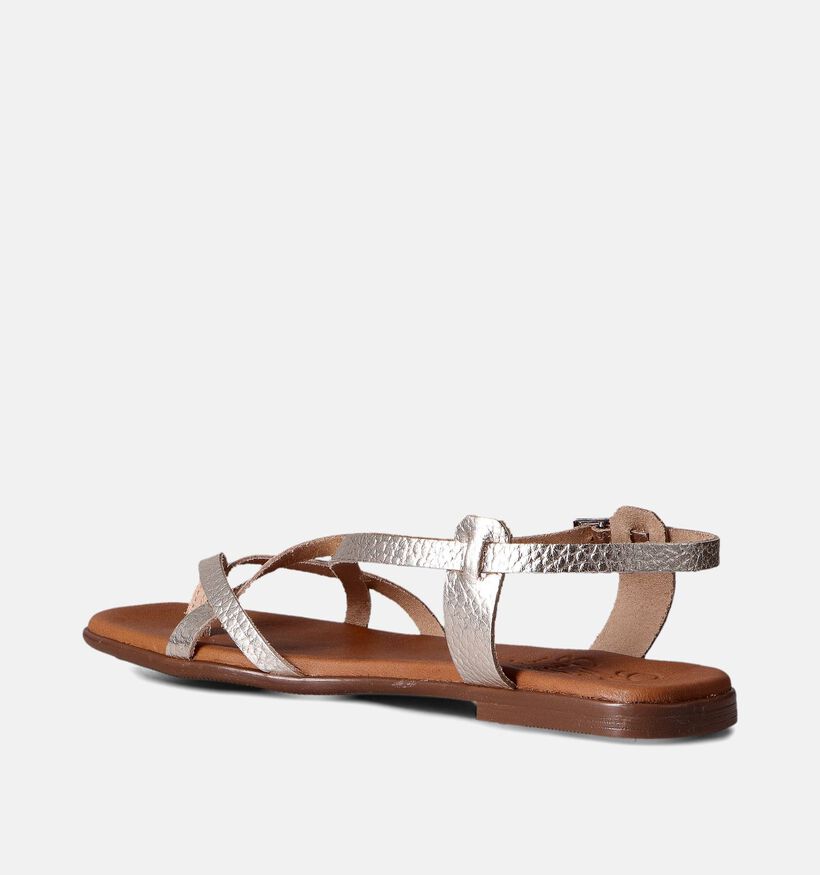 Oh My Sandals Gouden Platte sandalen voor dames (356205)