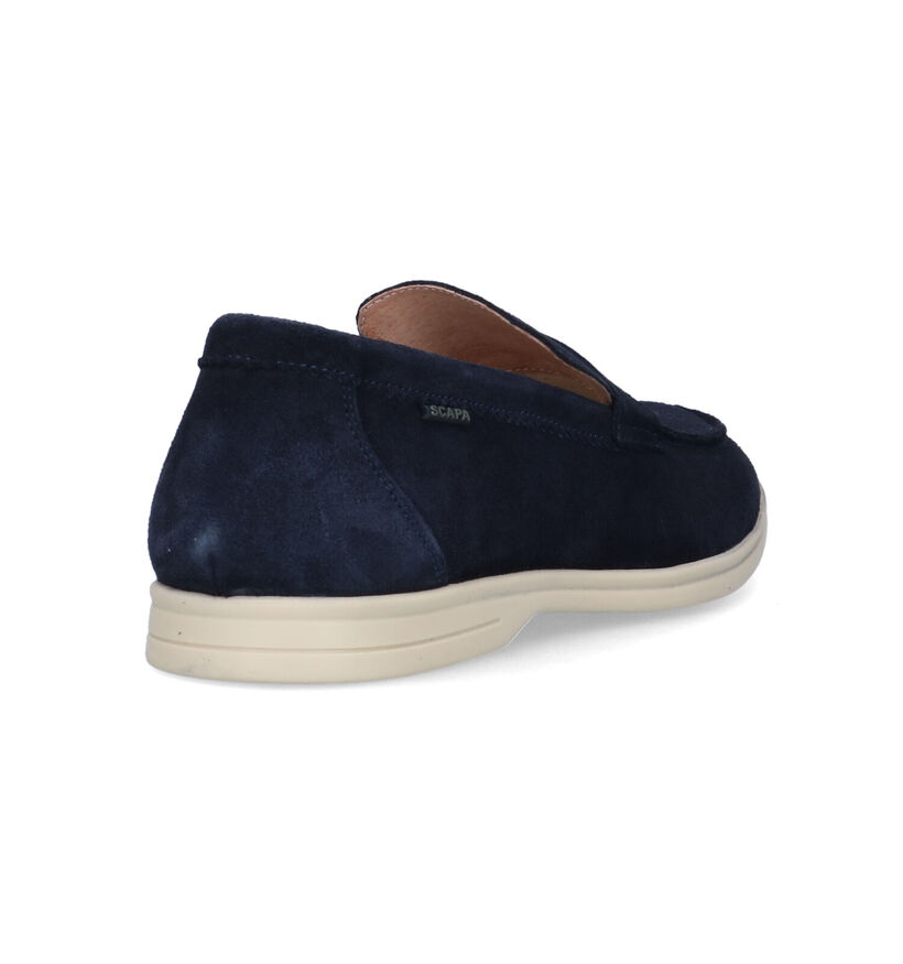 Scapa Mocassins en Bleu pour hommes (324208) - pour semelles orthopédiques