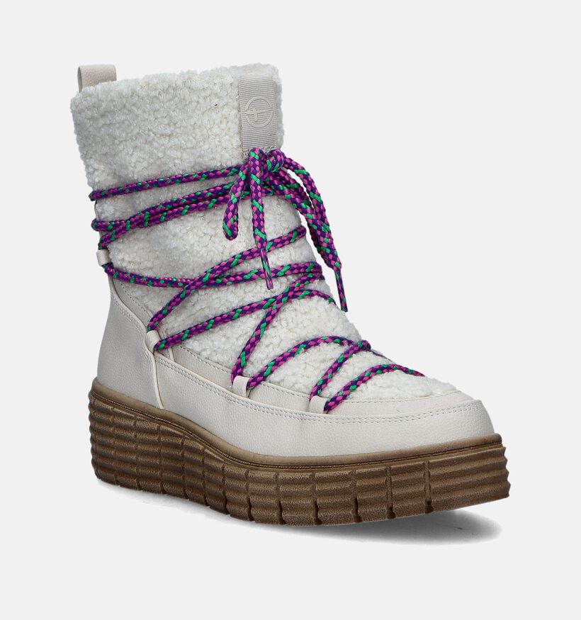 Tamaris Bottines Fourrées en Beige pour femmes (346646) - pour semelles orthopédiques