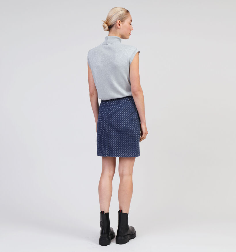 Vila Silver Blauwe Korte jeansrok voor dames (348767)