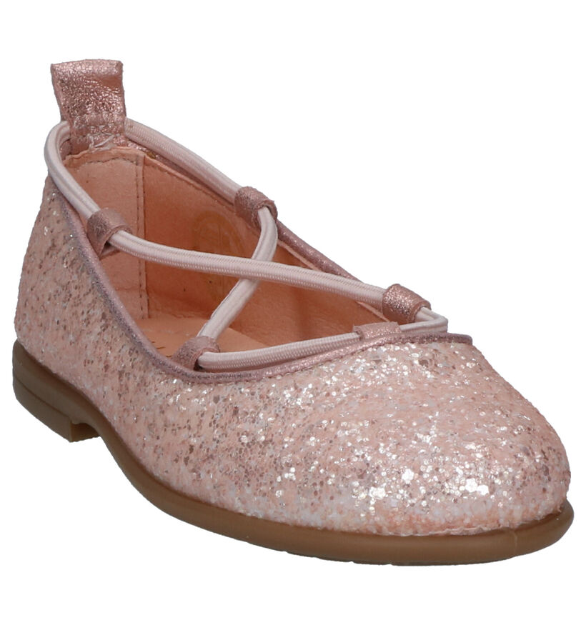 Unisa Seimy Roze Ballerina's in stof (288832)