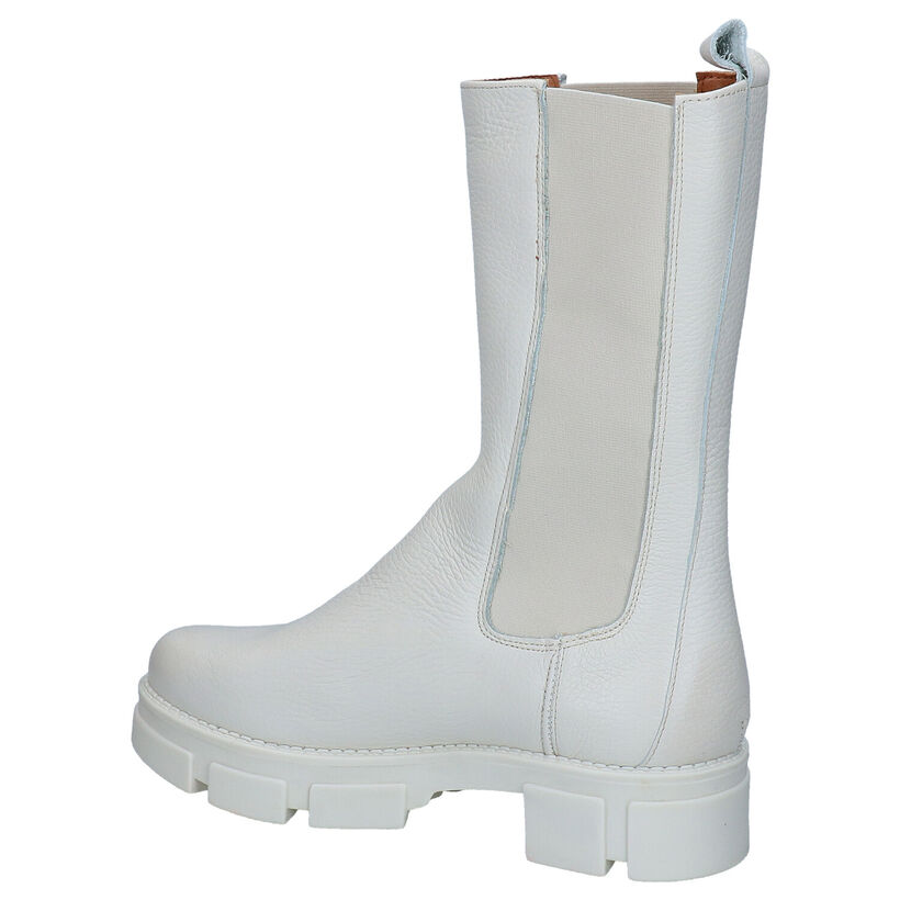 Shoecolate Ecru Chelsea Boots in leer (295594)