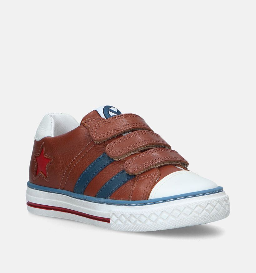 Kipling Felix 2 Chaussures à velcro en Cognac pour garçons (340032) - pour semelles orthopédiques