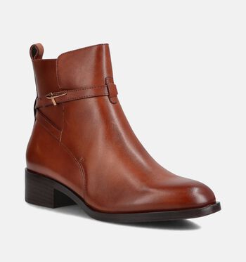 Tamaris Enkellaarsjes Zwart/Cognac/Bruin