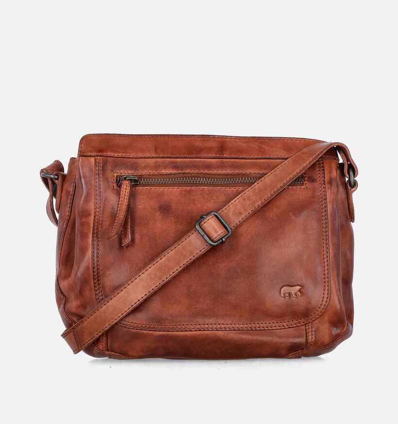 Bear Design Sac porté croisé en Cognac pour femmes (358884)