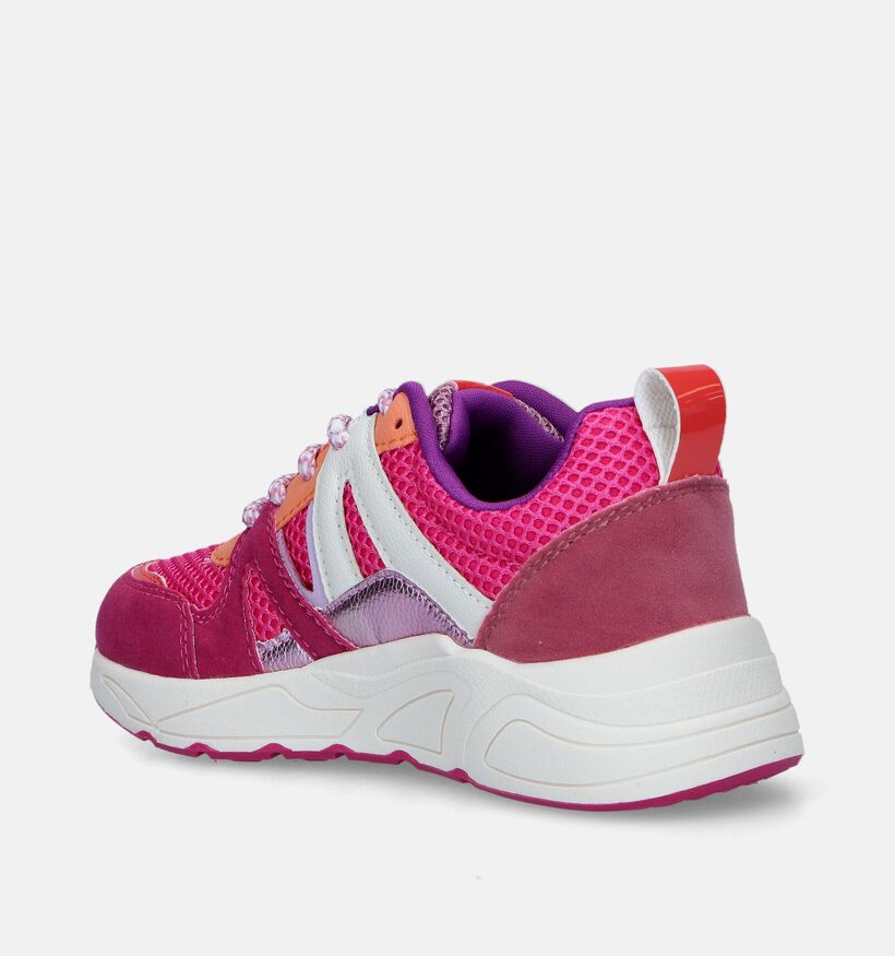 Poelman Baskets basses en Fuchsia pour filles (345367)